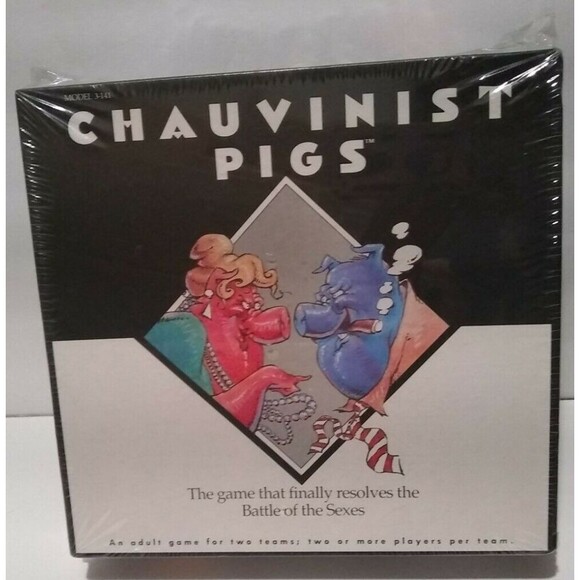 Chauvinist Pigs Adult Party Game Finally Resolves Battle of Sexes Vintage 1991 - Picture 1 of 3